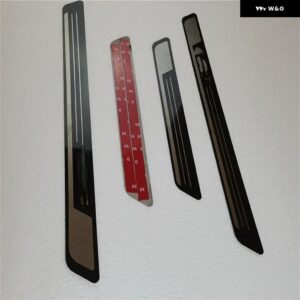 ステンレス カースレッショルドガード ウェルカムペダル 傷防止 カーアクセサリー フォルクスワーゲン ゴルフ 7 MK7 2010-2021 - Carbon fiber pattern