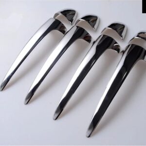 カーボン クローム カー ドアハンドル カバー トリム ステッカー トヨタ RAV4 RAV 4 XA40 2014 - 18 スタイリング アクセサリー - Silver