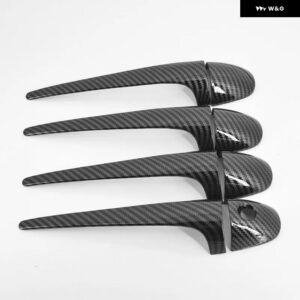 トヨタ RAV4 RAV 4 XA40 2014 - 18 カーボン クローム カー ドアハンドル カバー トリム ステッカー スタイリング アクセサリー - CARBON