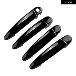 BMW X5 E70 2008-2013 光沢ブラッククローム カー ドアハンドル カバー トリム ステッカー スタイリング オートアクセサリー - black