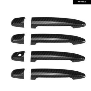 トヨタ ノア トヨタ ヴォクシー エソール NAV1 2001 - 2013 カーボン クローム ドアハンドル カバー カー スタイリング アクセサリー ステッカー - black no button