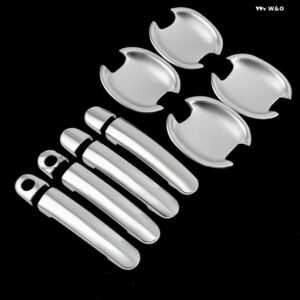 VW ゴルフ 4 MK4 フォルクスワーゲン ラビット A4 1J 1997-2003 クローム カー ドアハンドル カバー トリム スタイリング アクセサリー - 2 keyholes cup bowl