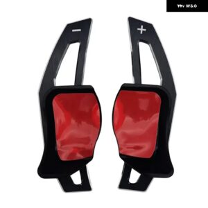 アルミ ステアリングホイール パドル 延長 シフト カバー VW ビートル シロッコ トゥアレグ イオス シャラン ティグアン R36 ゴルフ 5 6 GTI ポロ ジェッタ - black