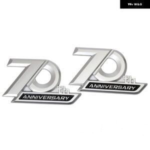 トヨタ ランドクルーザー LC70 LC76 LC77 LC79 FJ70 FJ76 FJ77 FJ79 FJ80 ピックアップ サイドフェンダー 3Dクロームエンブレムバッジ ステッカー トリム - 2pcs