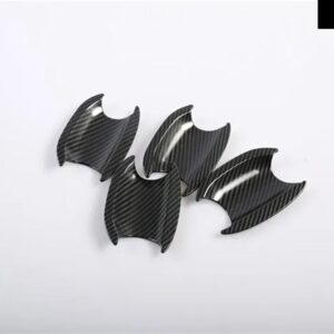 シュコダ カミック 2018 - 21 カーボン クローム カーサイド ドアハンドル カバー トリム ステッカー スタイリング アクセサリー - carbon bowl