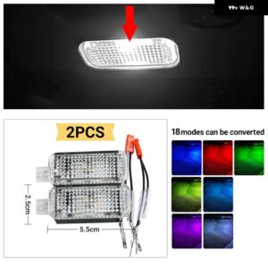 アウディ A1 8X A3 8V 8Y A4 B8 B9 A5 8T A6 C6 C7 C8 A7 A8 D3 D4 D5 Q2 Q3 8U F3 Q5 8R FY Q7 4L 4M 車足元ライトアクセサリー - 2pcs