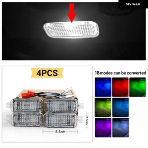 アウディ A1 8X A3 8V 8Y A4 B8 B9 A5 8T A6 C6 C7 C8 A7 A8 D3 D4 D5 Q2 Q3 8U F3 Q5 8R FY Q7 4L 4M 車足元ライトアクセサリー - 4PCs
