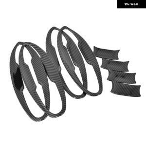 カーボンクロームカーサイド ドアハンドル カバー ステッカー ホンダ ジャズ2014 - 20 スタイリング アクセサリー - carbon bowl