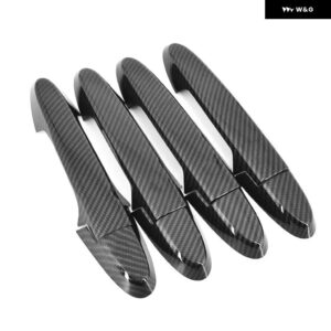 カーボンクロームカーサイド ドアハンドル カバー ステッカー ホンダ ジャズ2014 - 20 スタイリング アクセサリー - carbon 0 buttons