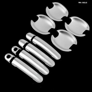 シュコダ オクタビア MK1 1996 - 04 クローム カー ドアハンドル カバー トリム カーアクセサリー カー スタイリング - 2 keyhole handle