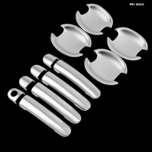 シュコダ オクタビア MK1 1996 - 04 クローム カー ドアハンドル カバー トリム カーアクセサリー カー スタイリング - 1 keyhole handlebowl