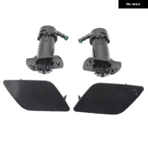 アウディ A6 C6 2005 2006 2007 2008 カー スタイリング フロント バンパー ヘッドライト ウォッシャー スプレーノズル ジェット カバー キャップ - Pair jet and cap