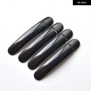 シュコダ ラピッド 2011 - 19 クロームカーボン車 ドアハンドル カバー カーアクセサリー ステッカー - black 0 keyhole