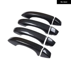 カーボンクロームカー ドアハンドル カバー トリム スタイリング ステッカー MG ZS 2017 - 22自動車アクセサリー - carbon no button