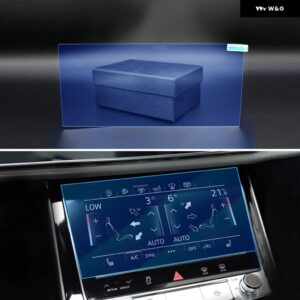 アウディ Q8 2018 - 21 強化ガラス カーナビゲーションスクリーン プロテクター フィルム インストルメント パネル フィルム ステッカー アクセサリー - Climate Control Blue