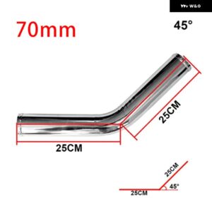 インタークーラー 70MM 0/45/90/180度アルミ チューブ パイプ レーシングターボハイフロー 汎用 2.75インチ - 70mm(45 degrees)