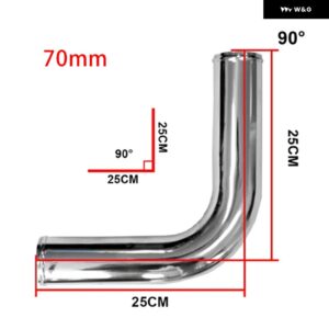 インタークーラー 70MM 0/45/90/180度アルミ チューブ パイプ レーシングターボハイフロー 汎用 2.75インチ - 70mm(90 degrees)