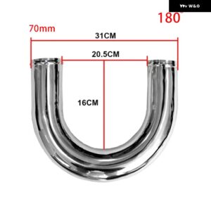 インタークーラー 70MM 0/45/90/180度アルミ チューブ パイプ レーシングターボハイフロー 汎用 2.75インチ - 70mm(180degrees)
