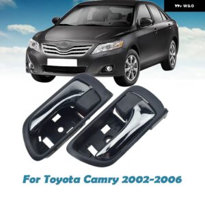 グレー インナー インサイド ドアハンドル フロント リア 左 右 クローム トヨタ カムリ 2002 - 06 69206-33030 69205-33040 - LH RH 2PCS