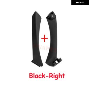 BMW 3シリーズ E90 E91 車用インナー ドアハンドル パネル セダン プル ブラック 左右 トリム カバー - Black-Right-Set