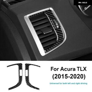 ACURA TLX 2015 - 20 車側中央 制御 アウトレット アクセサリーリアルソフトカーボン ステッカー - Black Carbon
