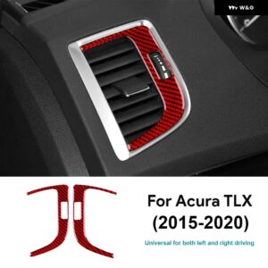 ACURA TLX 2015 - 20 車側中央 制御 アウトレット アクセサリーリアルソフトカーボン ステッカー - Red carbon