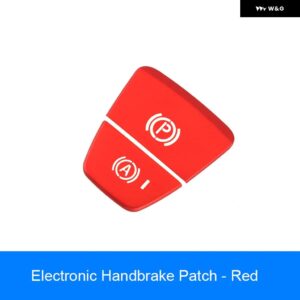 アルミ 合金 ボルボ S90 V90 XC60 XC90 2017 2018 2019 アクセサリー ステッカー パーキング ブレーキ ボタン 装飾 カバー - red