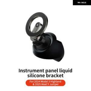 TESLA MODEL 3 Y HIGHLAND JUNIPER マグネット式車載スマホ ホルダー 360度回転式 メタルカー マウント 全機種対応 - Foldable model