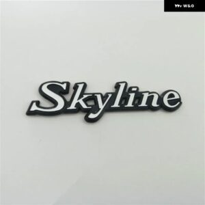 GTR スカイライン エンブレム バッジ ロゴ リア トランク サイドフェンダー ネームプレート C110 KPGC110 GC110 ケンメリ - black-1pcs