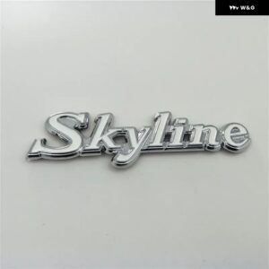 GTR スカイライン エンブレム バッジ ロゴ リア トランク サイドフェンダー ネームプレート C110 KPGC110 GC110 ケンメリ - Silver -1PCS