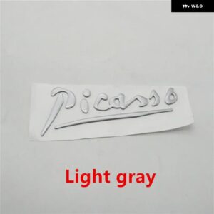 C3 C4 XSARA PICASSO エンブレム リア トランク テールゲート レター デカール サイドフェンダー ロゴ ネームプレート - Light Gray