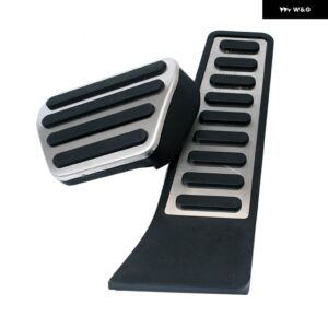 ステンレス AT ガスブレーキ 燃料 フットレスト ペダルカバー ランドローバー レンジローバー HSE ヴォーグ L323 L322 2005-2012 アクセサリー - White