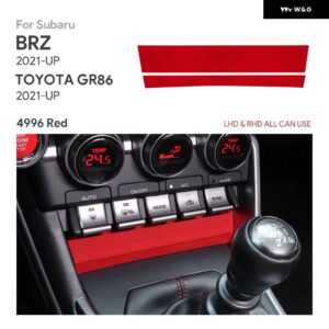 LHD RHD イタリアントップスエードカー エアコン ボタン フレーム パネル ステッカー スバル BRZ トヨタ GR86 2021 - 24 インテリア アクセサリー - 4996 Color