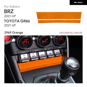 LHD RHD イタリアントップスエードカー エアコン ボタン フレーム パネル ステッカー スバル BRZ トヨタ GR86 2021 - 24 インテリア アクセサリー - 2969 Color