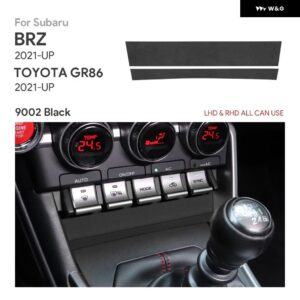 LHD RHD イタリアントップスエードカー エアコン ボタン フレーム パネル ステッカー スバル BRZ トヨタ GR86 2021 - 24 インテリア アクセサリー - 9002 Color