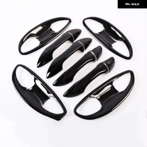 トヨタ カローラ アルティス 2014 - 18 光沢ブラッククローム カー ドアハンドル カバー ボウル トリム スタイリング アクセサリー - black handle-bowl