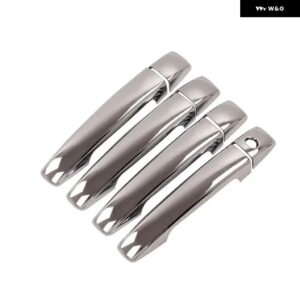 スバル フォレスター SH 2008 - 12 カーボン カー ドアハンドル カバー ステッカー オーバーレイ スタイリング アクセサリー - Silver