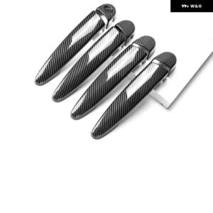BMW X5 E70 2008-2013 カーボン クローム カー ドアハンドル カバー トリム ステッカー スタイリング 自動車アクセサリー - Carbon Fiber