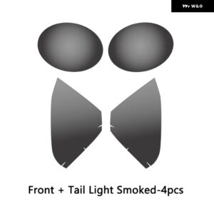 TPU ヘッドライト フィルム ミニ エレクトリック クーパー E SE J01 EV 2024 2025 スモーククリアテール リアランプ ステッカー 傷防止 - whole set smoked