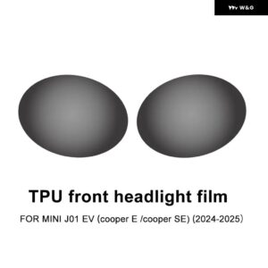 TPU ヘッドライト フィルム ミニ エレクトリック クーパー E SE J01 EV 2024 2025 スモーククリアテール リアランプ ステッカー 傷防止 - front light smoked