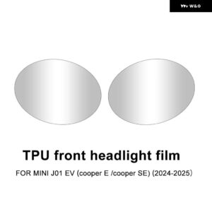 TPU ヘッドライト フィルム ミニ エレクトリック クーパー E SE J01 EV 2024 2025 スモーククリアテール リアランプ ステッカー 傷防止 - front light clear