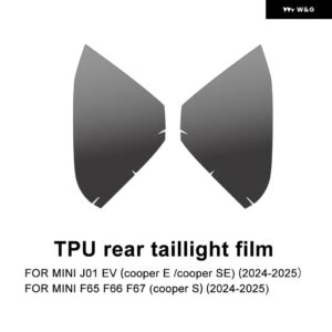 TPU ヘッドライト フィルム ミニ エレクトリック クーパー E SE J01 EV 2024 2025 スモーククリアテール リアランプ ステッカー 傷防止 - tail light smoked