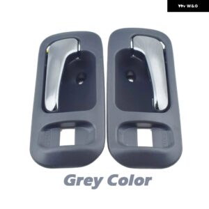 クロームグレー/ブラック 内側 ドアハンドル 内装 フロント 左 右 ホンダ CRV 97-01 オデッセイ 1995-1998 72124S10A11ZA 72164S10A11ZA - Grey Front Pair