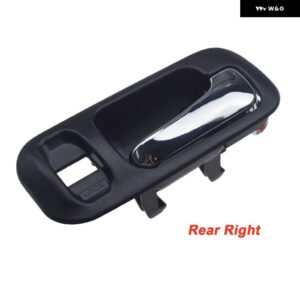 クロームグレー/ブラック 内側 ドアハンドル 内装 フロント 左 右 ホンダ CRV 97-01 オデッセイ 1995-1998 72124S10A11ZA 72164S10A11ZA - Rear Right Black