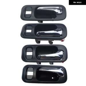 クロームグレー/ブラック 内側 ドアハンドル 内装 フロント 左 右 ホンダ CRV 97-01 オデッセイ 1995-1998 72124S10A11ZA 72164S10A11ZA - 4PCS LH RH Black