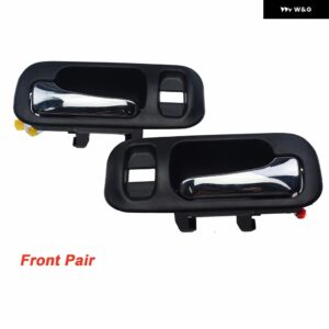 クロームグレー/ブラック 内側 ドアハンドル 内装 フロント 左 右 ホンダ CRV 97-01 オデッセイ 1995-1998 72124S10A11ZA 72164S10A11ZA - Front Pair Black