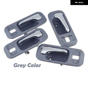 クロームグレー/ブラック 内側 ドアハンドル 内装 フロント 左 右 ホンダ CRV 97-01 オデッセイ 1995-1998 72124S10A11ZA 72164S10A11ZA - Grey 4PCS LH RH