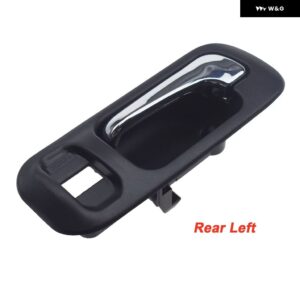 クロームグレー/ブラック 内側 ドアハンドル 内装 フロント 左 右 ホンダ CRV 97-01 オデッセイ 1995-1998 72124S10A11ZA 72164S10A11ZA - Rear Left Black