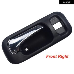 クロームグレー/ブラック 内側 ドアハンドル 内装 フロント 左 右 ホンダ CRV 97-01 オデッセイ 1995-1998 72124S10A11ZA 72164S10A11ZA - Front Right Black