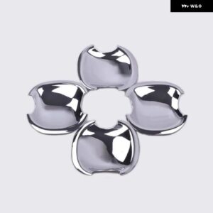 クロームカーボン ドアハンドル カバー ボウル トリム トヨタ カローラ アクシオ アルティス 2008-2013 スタイリング アクセサリー - silver bowl